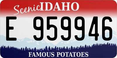 ID license plate E959946