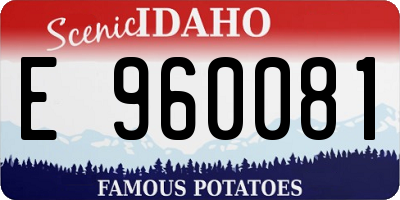 ID license plate E960081