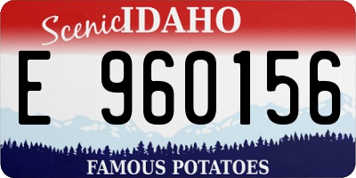ID license plate E960156