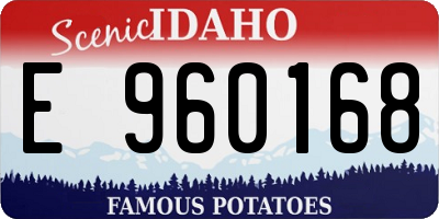 ID license plate E960168