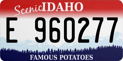 ID license plate E960277