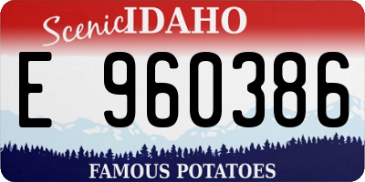 ID license plate E960386