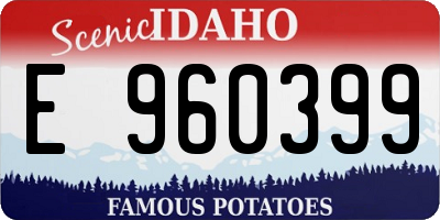 ID license plate E960399