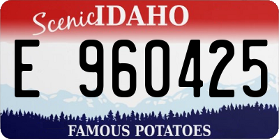 ID license plate E960425
