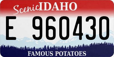 ID license plate E960430