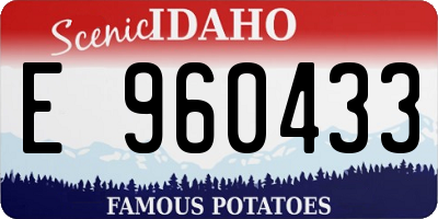 ID license plate E960433