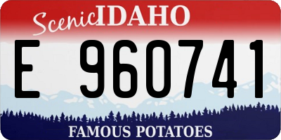 ID license plate E960741