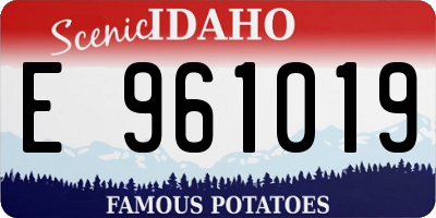 ID license plate E961019