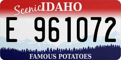 ID license plate E961072