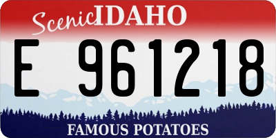 ID license plate E961218