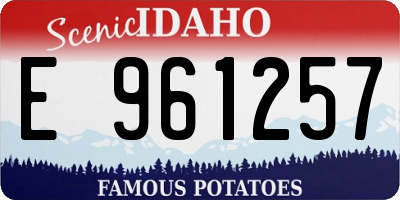 ID license plate E961257
