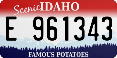 ID license plate E961343