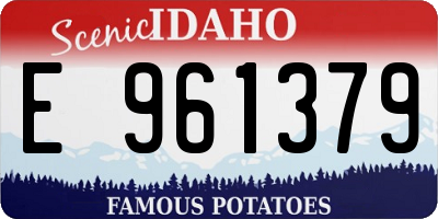 ID license plate E961379
