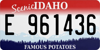 ID license plate E961436