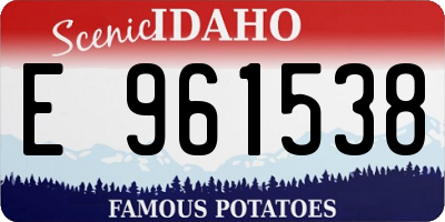 ID license plate E961538