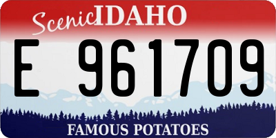 ID license plate E961709