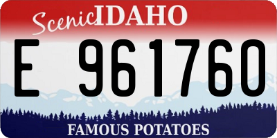 ID license plate E961760