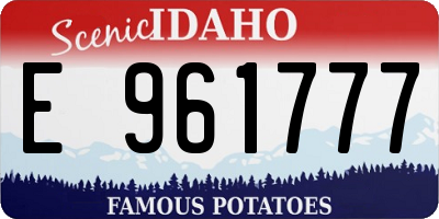 ID license plate E961777
