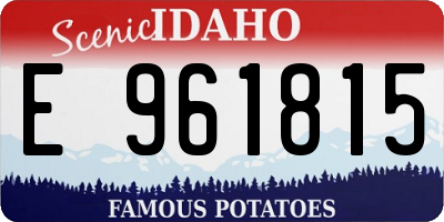 ID license plate E961815