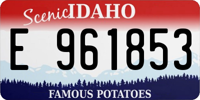 ID license plate E961853