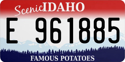 ID license plate E961885
