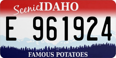ID license plate E961924