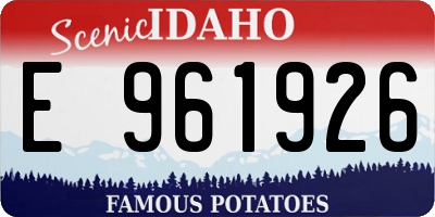 ID license plate E961926