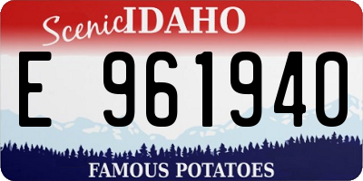ID license plate E961940