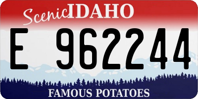 ID license plate E962244