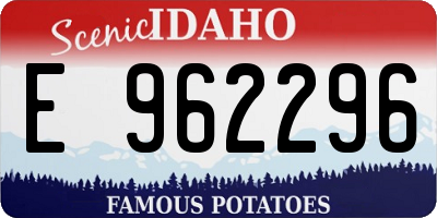 ID license plate E962296