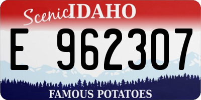 ID license plate E962307