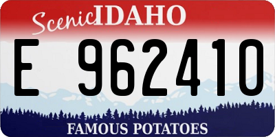 ID license plate E962410