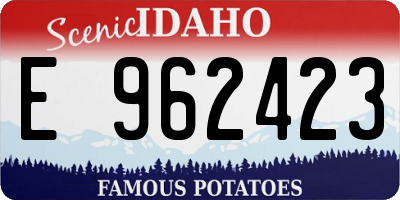 ID license plate E962423