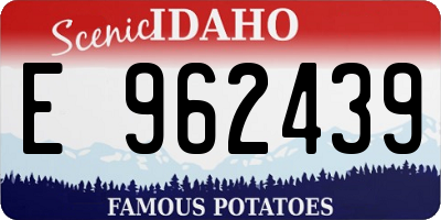 ID license plate E962439