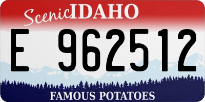 ID license plate E962512