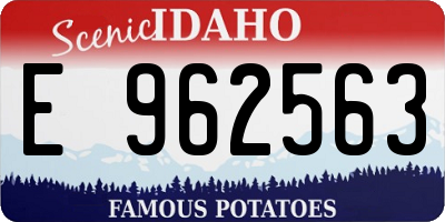 ID license plate E962563