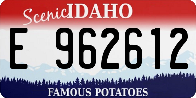 ID license plate E962612