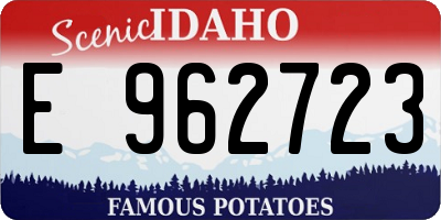 ID license plate E962723