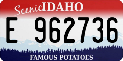 ID license plate E962736