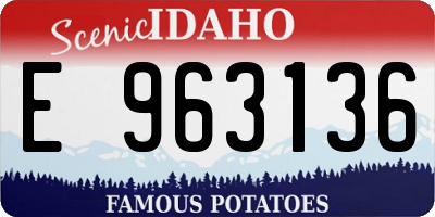 ID license plate E963136