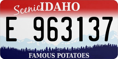 ID license plate E963137