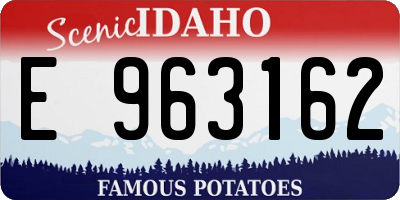 ID license plate E963162