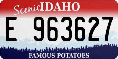 ID license plate E963627