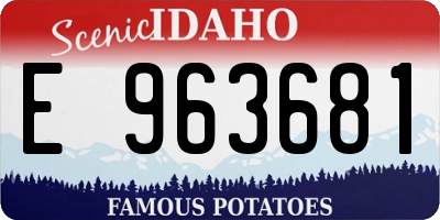 ID license plate E963681