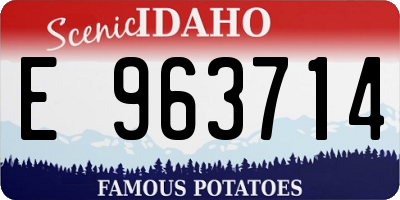ID license plate E963714