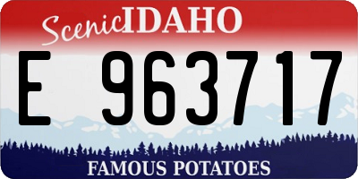 ID license plate E963717