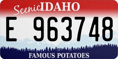 ID license plate E963748