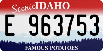 ID license plate E963753