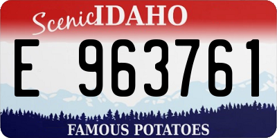 ID license plate E963761