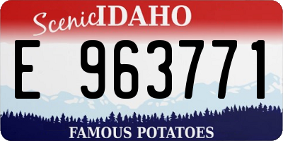ID license plate E963771